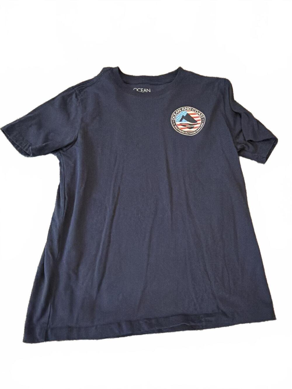 Ocean + Coast Mens Navy Blue T-Shirt Large Outdoor Casual